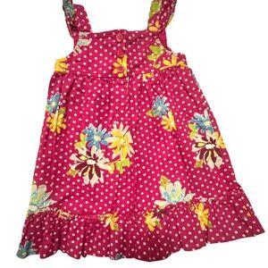 Jenny & Me Pink Floral Polka Dot Dress